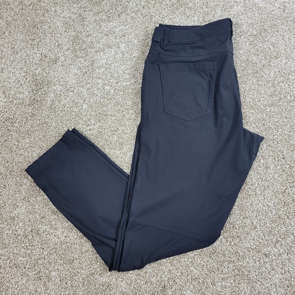 Lululemon ABC Slim Fit 5 Pocket Warpstreme Mens 36x32 Black Performance Pants